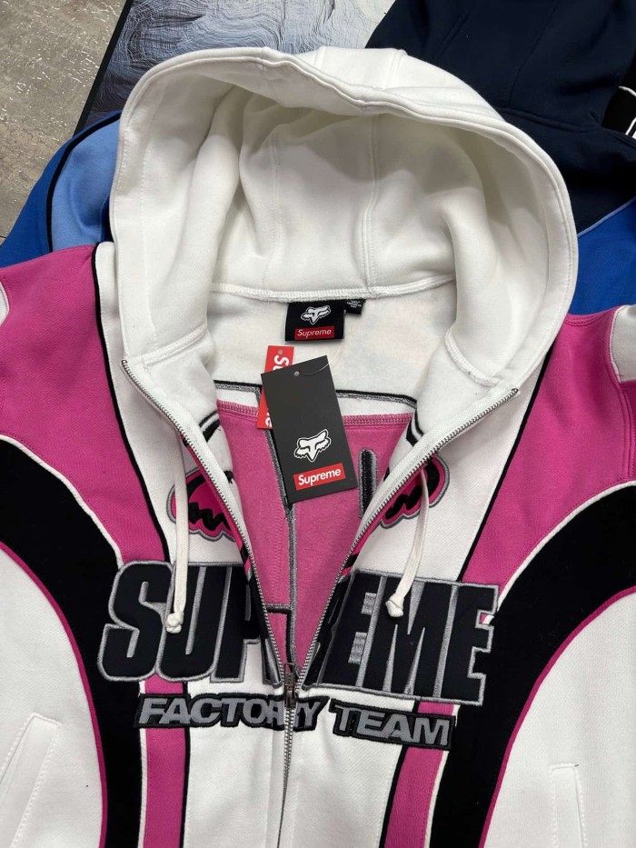 [50% Off]Supreme 1:1 quality version Foxracing FW25 WEEK9 Zip Up Hoodie 3 colors 28717128