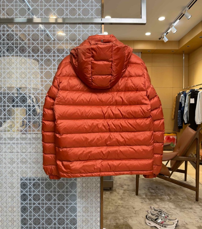 1:1 quality version Shiny Nylon Pocket Logo Detachable Hooded Down Jacket 4 colors 29535440