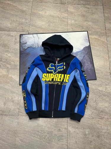 [50% Off]Supreme 1:1 quality version Foxracing FW25 WEEK9 Zip Up Hoodie 3 colors 28717128