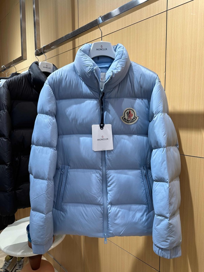 1:1 quality version Logo Shiny Nylon Men Stand Collar Down Jacket 2 colors 29535454