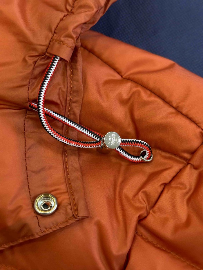 1:1 quality version Shiny Nylon Pocket Logo Detachable Hooded Down Jacket 4 colors 29535440