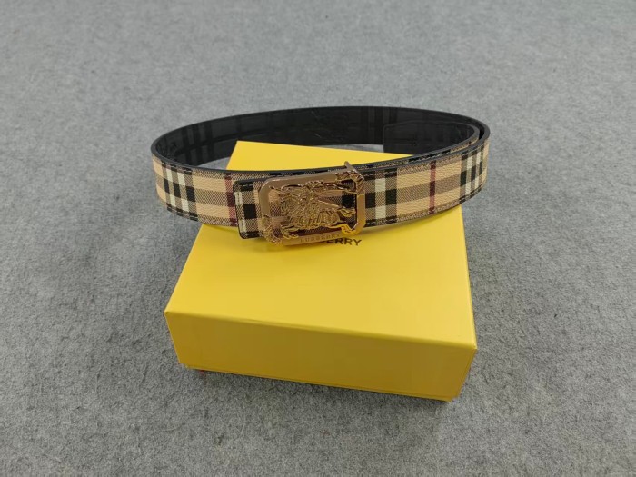 Golden Horse Buckle Embossed Belt【Width 3.5cm】 28680597