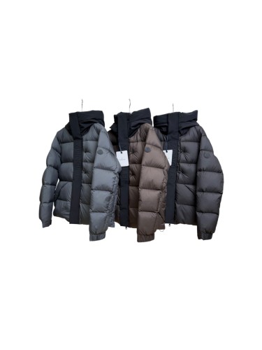 1:1 quality version Armband Color Contrast Debossed Webbing Hooded Down Jacket 3 colors 29535388