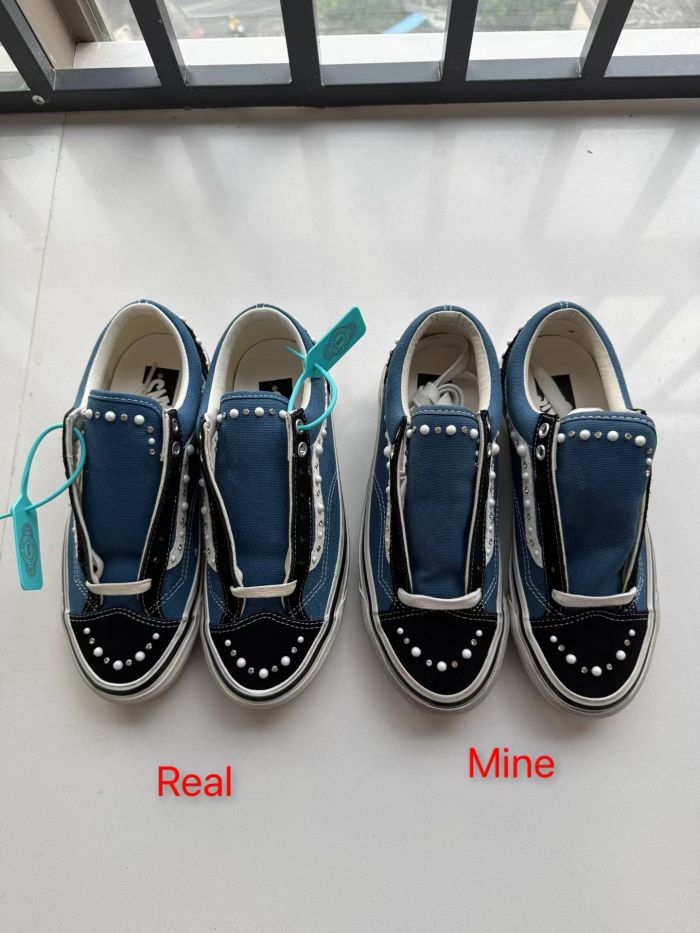 1:1 quality version LX OLD SKOOL Comfortable Versatile Unisex Blue Black Low Top Skate Shoes  29542249