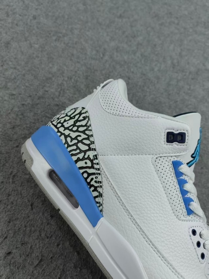 [plus-size shoes]@j3 Mid-Top Men's North Carolina Blue Retro Basketball Shoes 29033474