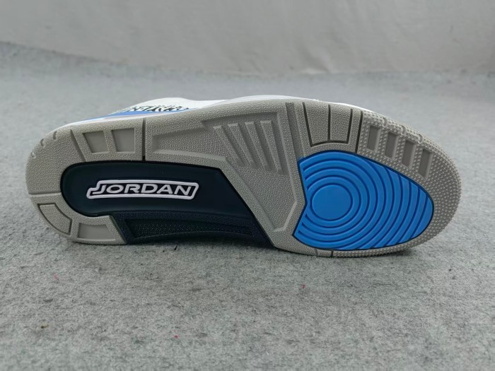 [plus-size shoes]@j3 Mid-Top Men's North Carolina Blue Retro Basketball Shoes 29033474