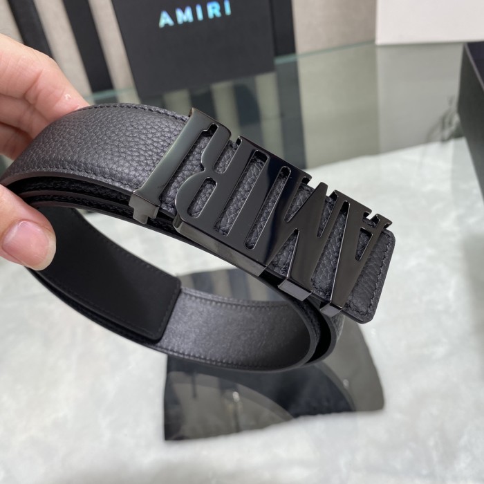 1:1 quality version Pebbled Leather Letter Buckle Mens Belt 4 colors【Width 3.8 cm】29543607