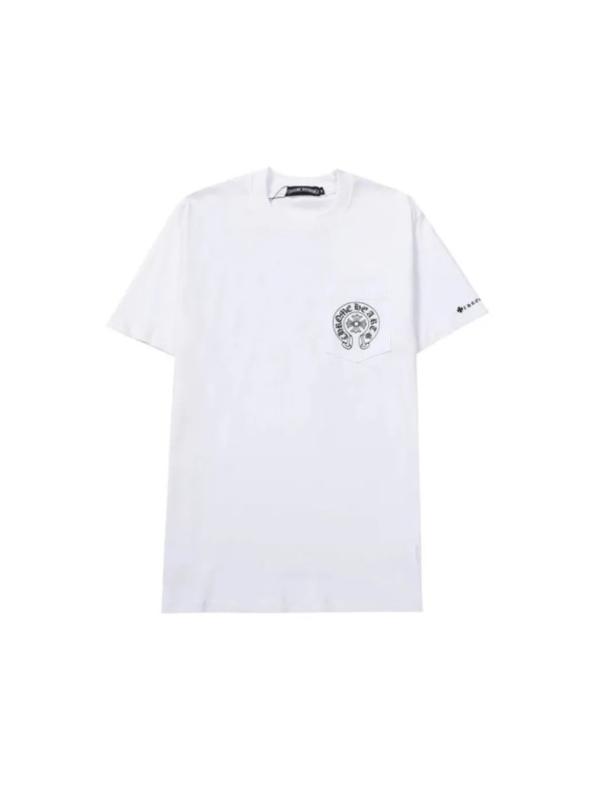 [50% Off]Front And Back Horseshoe Pocket Print Tee