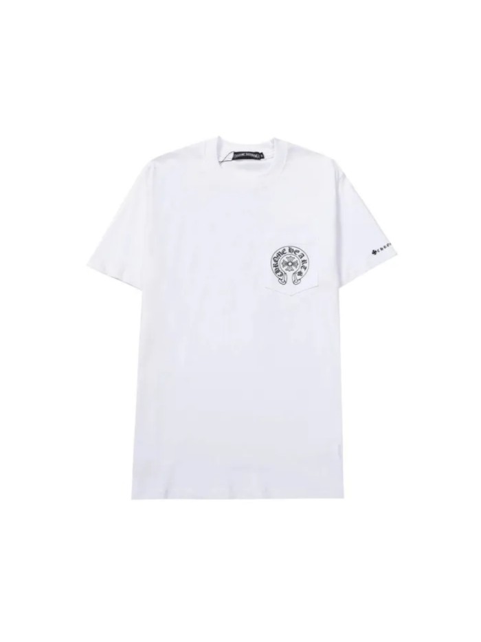 [50% Off]Front And Back Horseshoe Pocket Print Tee