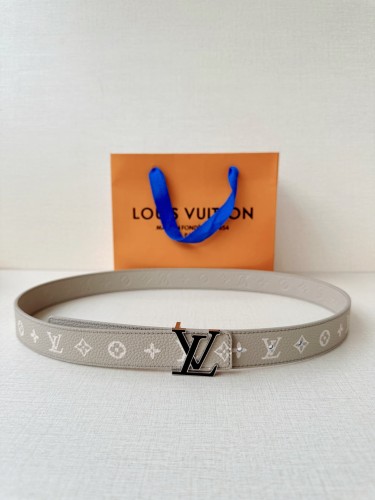 1:1 quality version LV Buckle Monogram Embossed Reversible Litchi Grain Belt 【Width 4.0 cm】2 colors 29543299