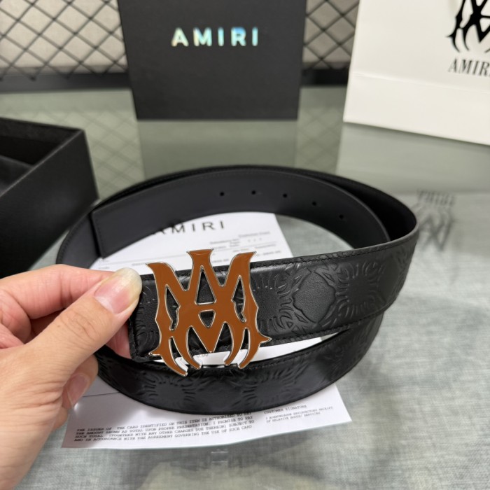 1:1 quality version Sunflower Embossed MA Thorn Buckle Belt 2 colors【Width 3.8 cm】29543373