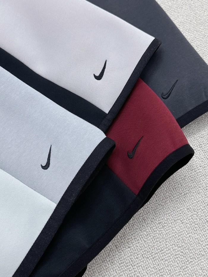 Color Block Side Stripe Small Swoosh Air Layer Cotton Tracksuit Hoodie & Pants Set 4 colors 29543168