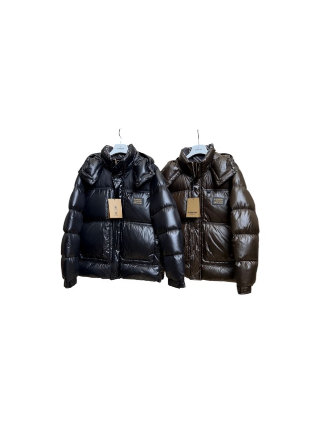 1:1 quality version Woven Label Shiny Hooded Big Square Quilted Down Jacket 2 colors 29547875