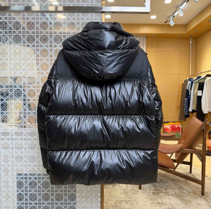 1:1 quality version Woven Label Shiny Hooded Big Square Quilted Down Jacket 2 colors 29547875