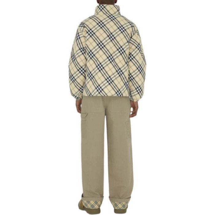 1:1 quality version Reversible Plaid Stand Collar Detachable Hood Down Jacket 29547932