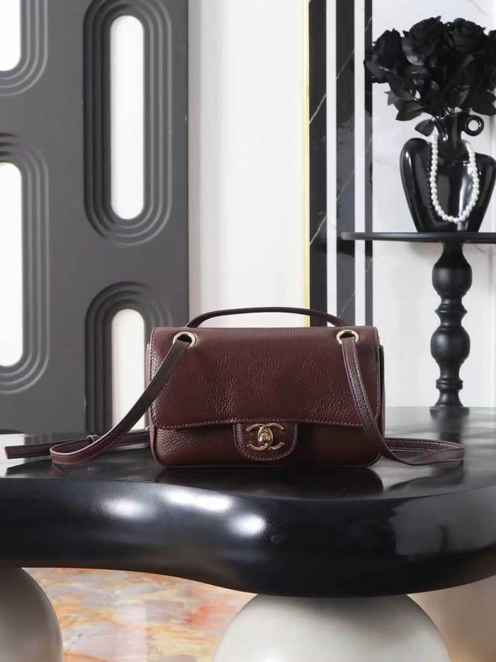 Caviar Leather CC Turnlock Flap Red Interior Crossbody Messenger Bag 2 colors 29554207