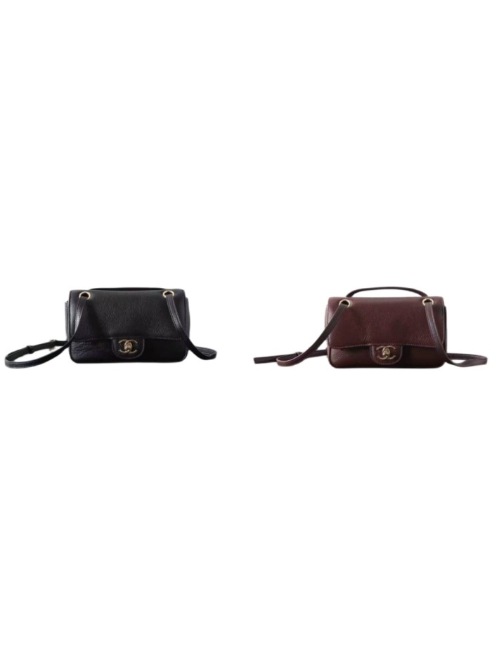 Caviar Leather CC Turnlock Flap Red Interior Crossbody Messenger Bag 2 colors 29554207