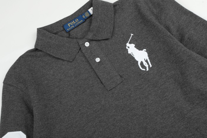 Classic Big Pony Embroidery Basic Couple Polo Collar Long Sleeve T-shirt 8 colors 29557276