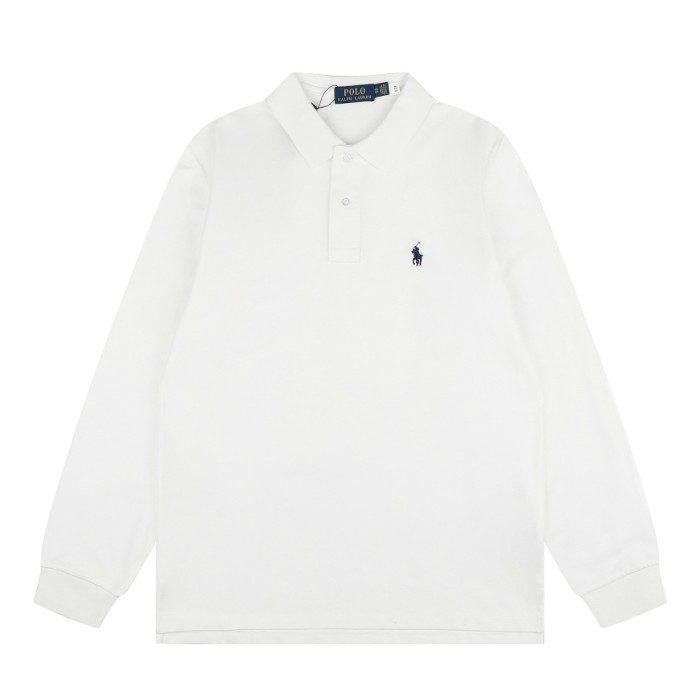 Classic Pony Embroidery Basic Couple Polo Collar Long Sleeve T-shirt 10 colors 29557286