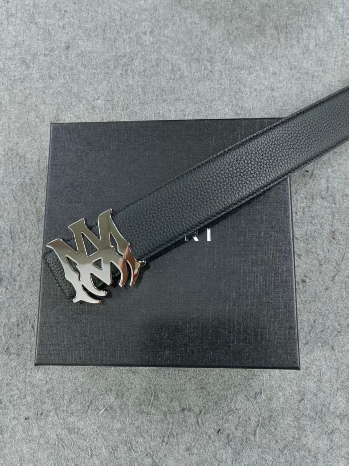 1:1 quality version Pebbled Leather MA Thorn Buckle Mens Belt 2 colors【Width 3.8 cm】29543504