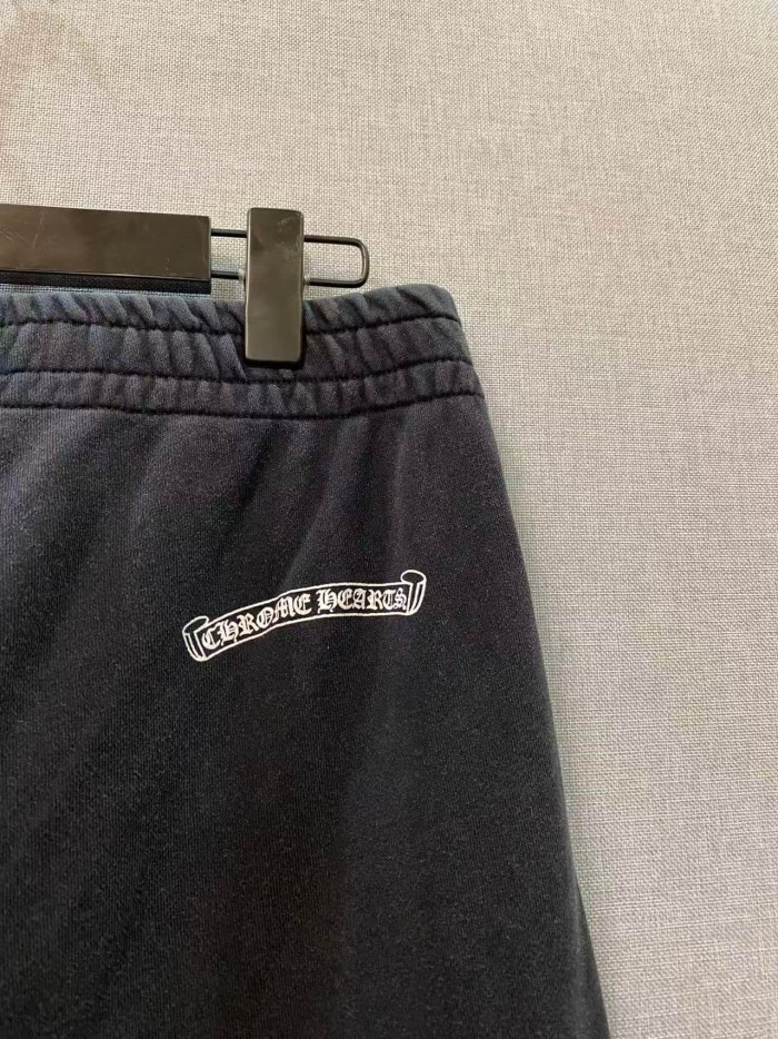 1:1 quality version Washed Gothic Small Letter Back Scroll Logo Hem Letter Straight Sweatpants 29563763