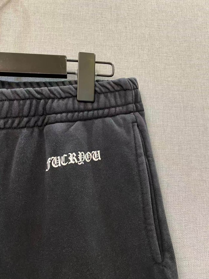 1:1 quality version Washed Gothic Small Letter Back Scroll Logo Hem Letter Straight Sweatpants 29563763