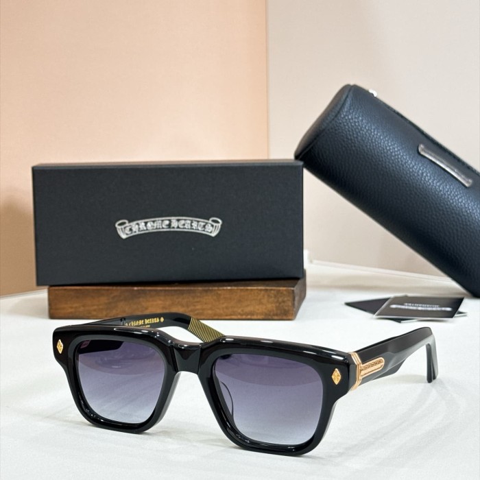 1:1 quality version Rectangular Metal Carved Temple Decor Gradient Lens Sunglasses 6 colors 29564031