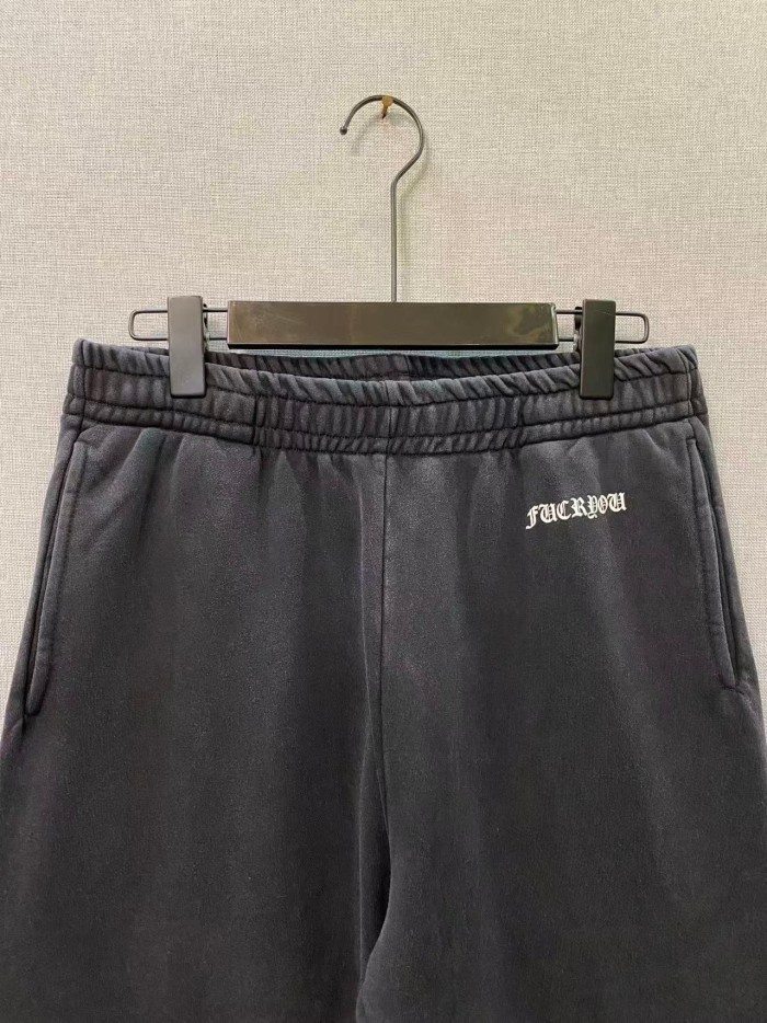 1:1 quality version Washed Gothic Small Letter Back Scroll Logo Hem Letter Straight Sweatpants 29563763
