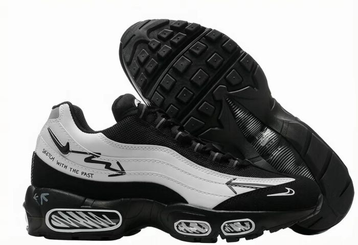 [plus-size shoes]@ir Max 95 Sketch Fabric Leather Shock Absorbing Wear Low Top Sneakers 29568132