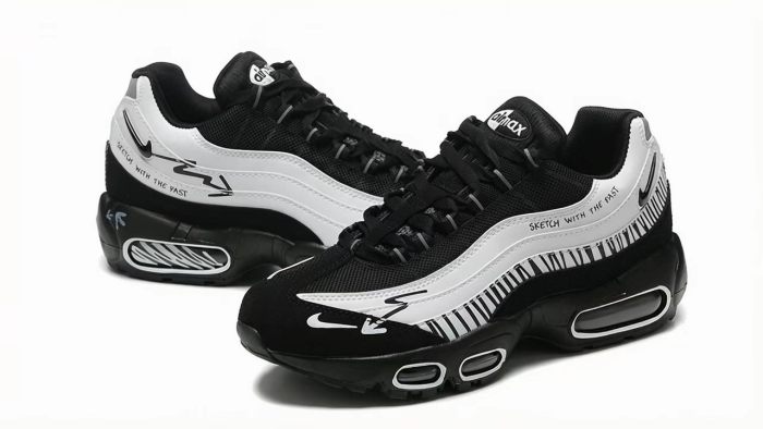 [plus-size shoes]@ir Max 95 Sketch Fabric Leather Shock Absorbing Wear Low Top Sneakers 29568132
