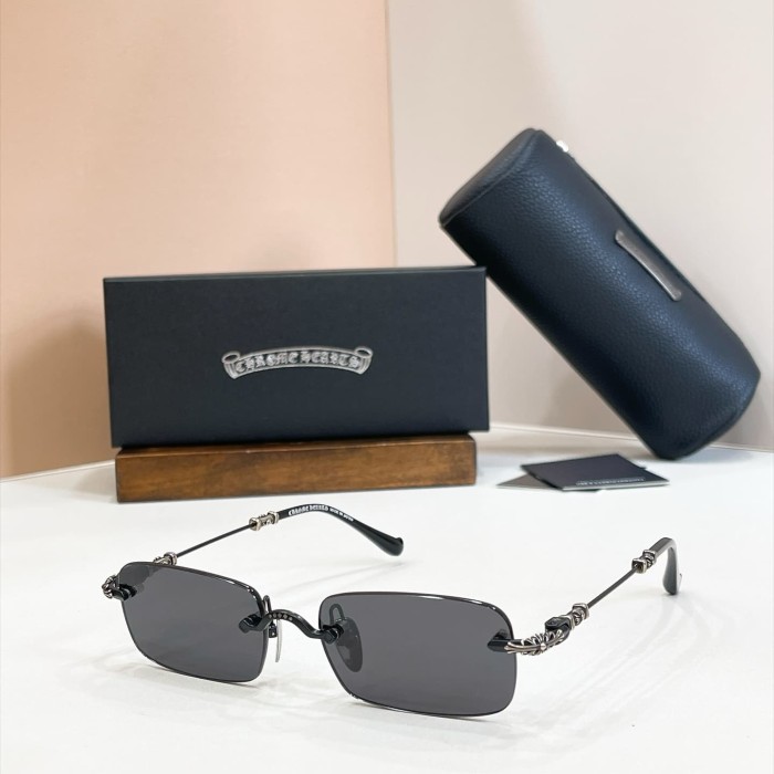 1:1 quality version Rimless Cross Metal Carved Deco UV Protection Sunglasses 9 colors 29567410