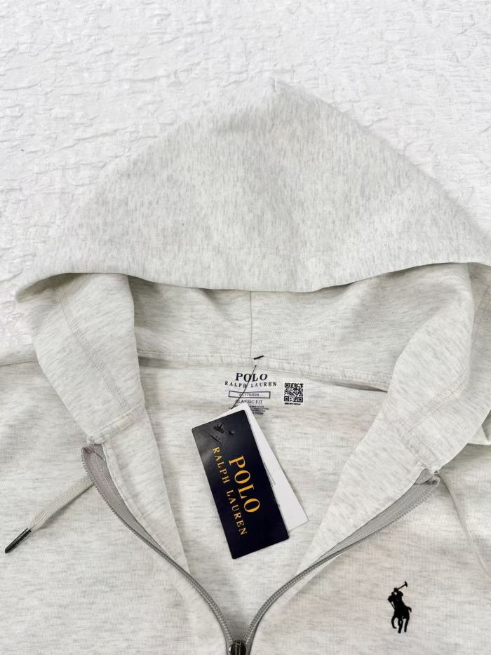 1:1 quality version Small Pony Embroidery Plain Back Cotton Zip Up Hoodie 2 colors 29569817