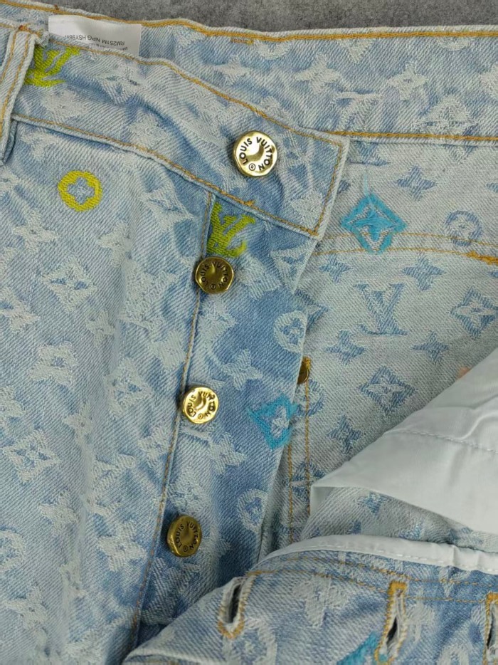 1:1 quality version Floral suede appliquéd jeans 26632947