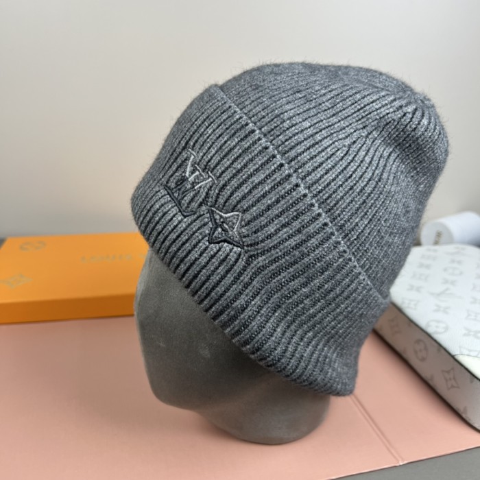 1:1 quality version Letter Star Embroidery Rib Knit Woo Unisex Beanie 3 colors 29569842