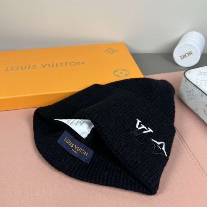 1:1 quality version Letter Star Embroidery Rib Knit Woo Unisex Beanie 3 colors 29569842