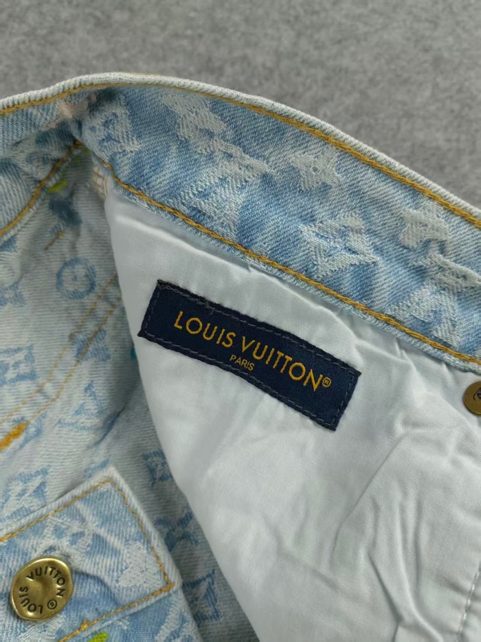 1:1 quality version Floral suede appliquéd jeans 26632947