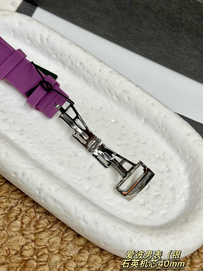 Royal Oak Offshore Purple Rubber Strap Quartz Movement Men's Watch【Dial diameter：40mm 】29569675