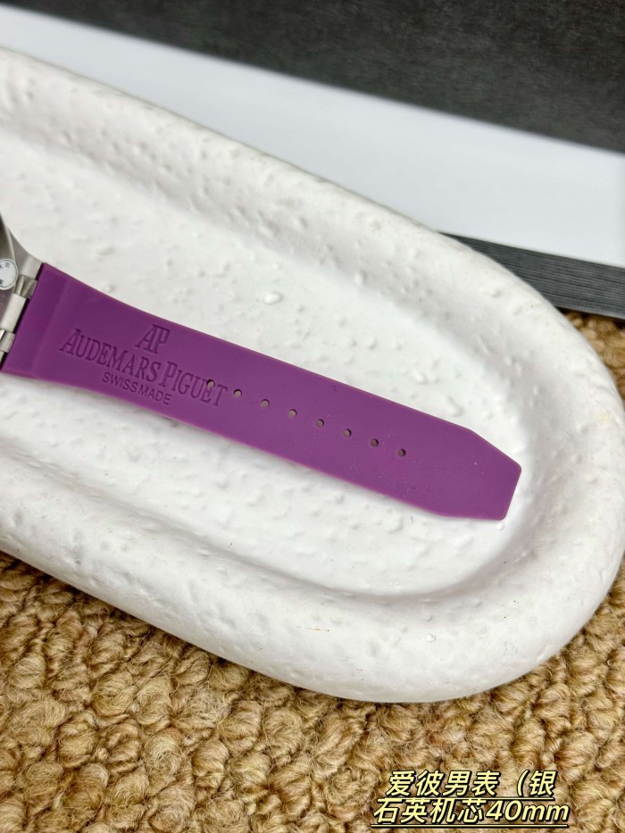 Royal Oak Offshore Purple Rubber Strap Quartz Movement Men's Watch【Dial diameter：40mm 】29569675