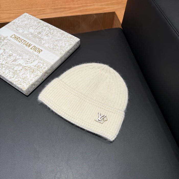 1:1 quality version Metal Letter Star Badge Cuffed Wool Unisex Beanie 4 colors 29570659
