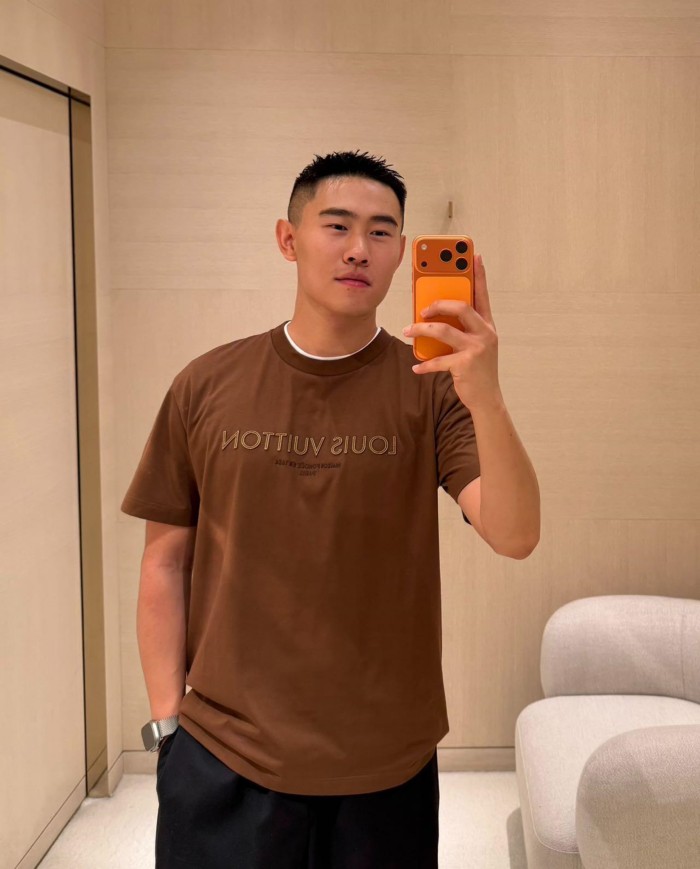 1:1 quality version Layered 3D Embroidery Simple Cotton Crew Neck Tee 29570705
