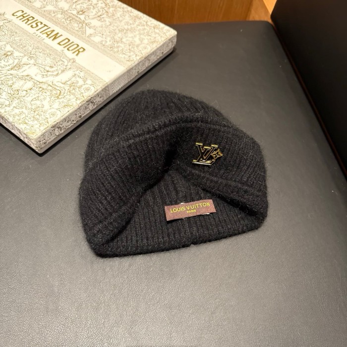 1:1 quality version Metal Letter Star Badge Cuffed Wool Unisex Beanie 4 colors 29570659