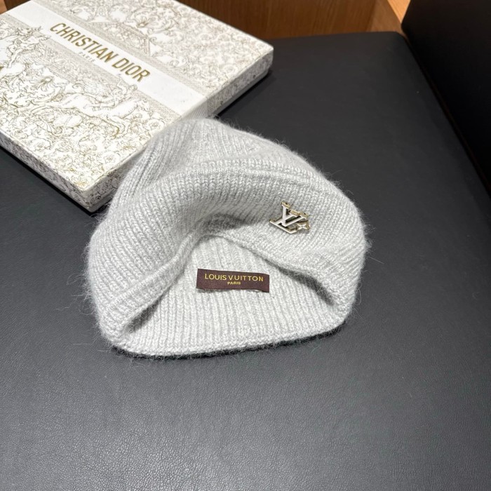 1:1 quality version Metal Letter Star Badge Cuffed Wool Unisex Beanie 4 colors 29570659