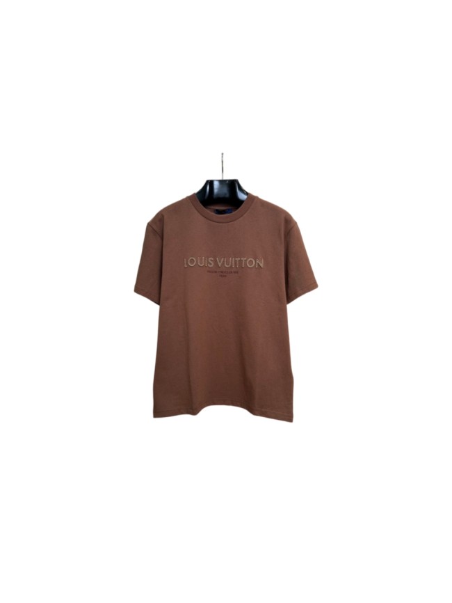 1:1 quality version Layered 3D Embroidery Simple Cotton Crew Neck Tee 29570705