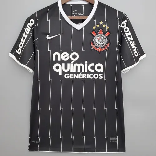 2011-2012 Corinthians Black Retro Soccer Jersey