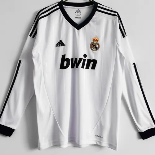 2012-2013 RMA Home Long Sleeve Retro Soccer Jersey