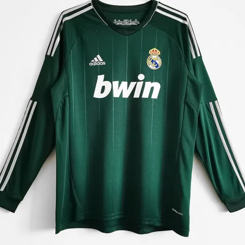 2012-2013 RMA Third Green Long Sleeve Retro Soccer Jersey