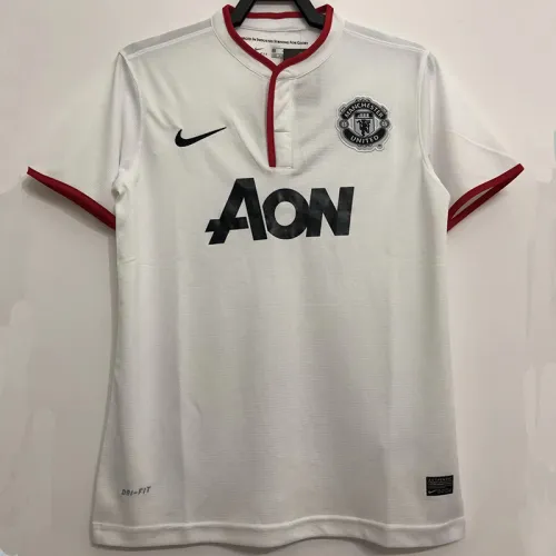 2012-2013 Man Utd Away White Retro Soccer Jersey