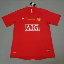 2007-2008 Man Utd home Red Retro soccer jersey (决赛字)