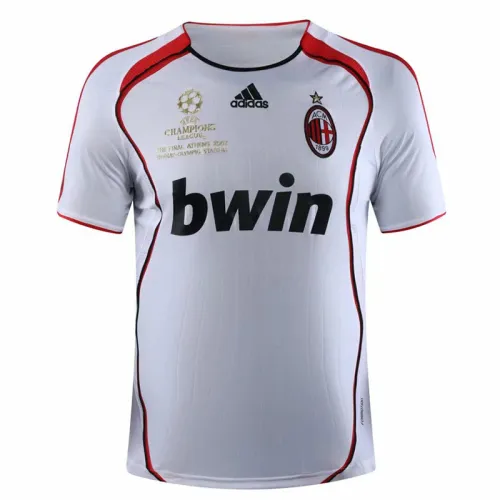 2006-2007 ACM Away White Retro Soccer Jersey