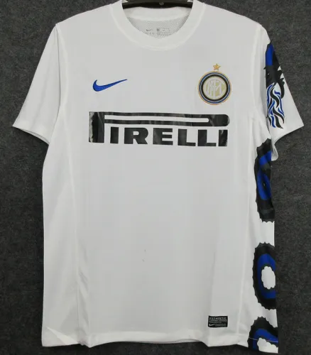 2010-2011 INT Away White Retro Soccer Jersey